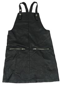 Černé koženkové laclové šaty zn. Pep&Co