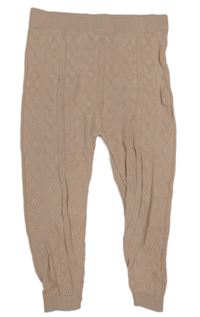 Světlerůžové pletené legíny zn. Tu