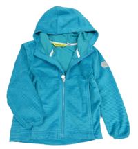 Modrá žebrovaná plyšová funkční mikina s kapucí Regatta