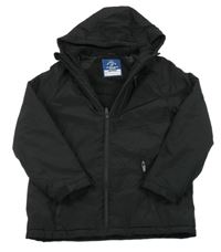 Černá šusťáková zimní bunda s kapucí George