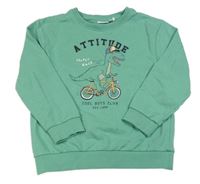 Zelená mikina s dinem Name it