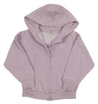 Lila propínací mikina s potiskem a kapucí George