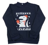 Tmavomodrá mikina s dinem 