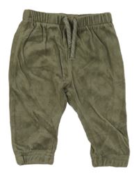 Khaki sametové kalhoty Primark