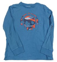 Modré triko s lebkou Next