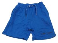 Modré teplákové kraťasy s nápisem Pep&Co