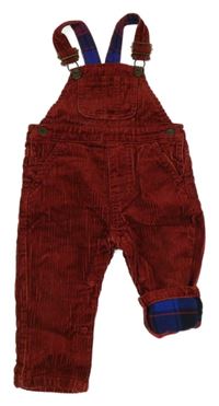 Cihlové manšestrové laclové kalhoty Next