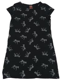 Černé šaty se zebrami C&A