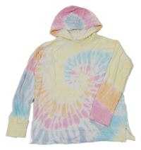 Žluto-barevná batikovaná mikina s kapucí Old Navy