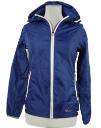 Dámská tmavomodrá šusťáková běžecká bunda s kapucí RP