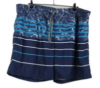 Pánské tmavomodré plážové kraťasy s proužky C&A vel. 3XL