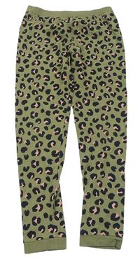 Khaki vzorované pyžamové kalhoty zn. M&S