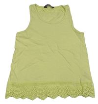 Citronový top s krajkou Primark