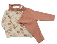 Nové - 3set - Béžová mikina s Minnie + legíny + čelenka C&A