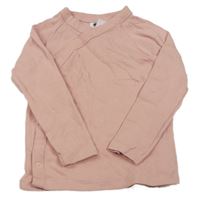 Světlerůžové žebrované propínací triko Lily & Dan