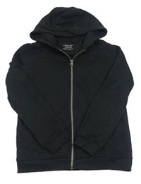 Černá propínací mikina s kapucí Primark