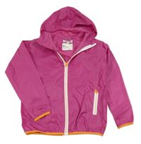 Fuchsiová šusťáková nepromokavá bunda s kapucí Playshoes