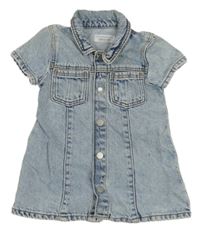 Světlemodré riflové propínací košilové šaty Primark