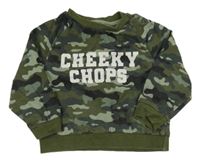 Khaki army mikina s nápisem Nutmeg