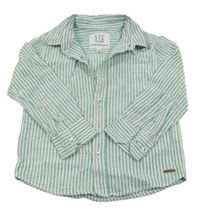 Zeleno-bílá pruhovaná košile 