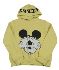 Žlutá mikina s Mickeym a kapucí C&A