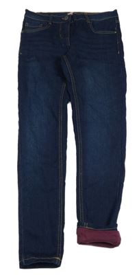 Tmavomodré podšité skinny rifle Alive