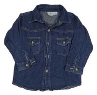 Tmavomodrá riflová košile 