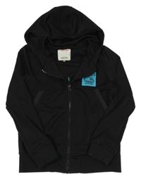 Černá sportovní propínací mikina s nášivkou a kapucí Vingino