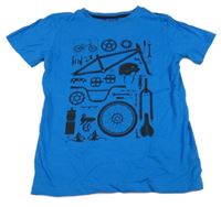 Modré tričko s potiskem Bluezoo