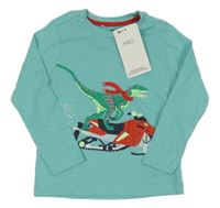Nové - Světlemodré triko s dinosaurem M&S