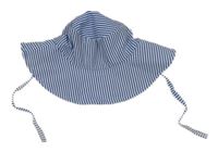 Modro-bílý pruhovaný UV klobouk 