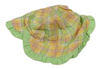 Zeleno-žluto-červený kostkovaný klobouk Adams 