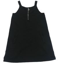 Černé žebrované šaty se zipem Primark