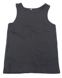 Šedý žebrovaný top 