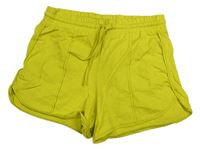 Citronové bavlněné kraťasy Benetton