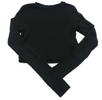 Černé crop triko H&M