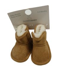 Nové - Béžové semišové zateplené válenky Dunnes vel. 15