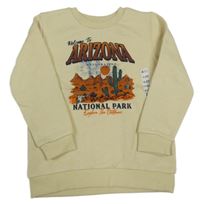 Nové - Béžová mikina s horami a nápisem Dunnes