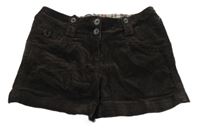 Kávové manšestrové kraťasy Okaidi