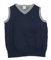 Tmavomodrá svetrová vesta s proužky S. Oliver