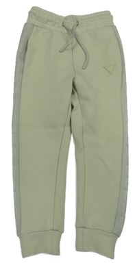 Béžové cuff tepláky s logy Guess 