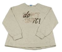 Béžová mikina s nápisem a klokaní kapsou Mayoral 