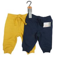 Nové - 2set - Tmavomodré + žluté tepláky Primark