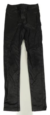 Černé koženkové tregíny Zara 