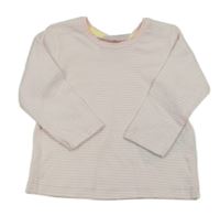 Růžovo-bílé pruhované triko Ergee 