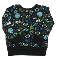 Černá mikina s vesmírem Kiki&Koko