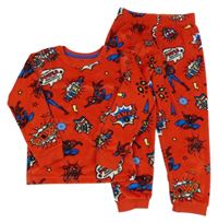 Červené plyšové pyžamo se Spider-manem M&S