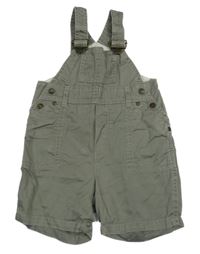 Béžové plátěné laclové kraťasy s nápisem H&M