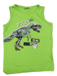 Limetkové tílko s dinosaurem Dopodopo