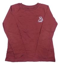 Červené triko s dinosaurem H&M